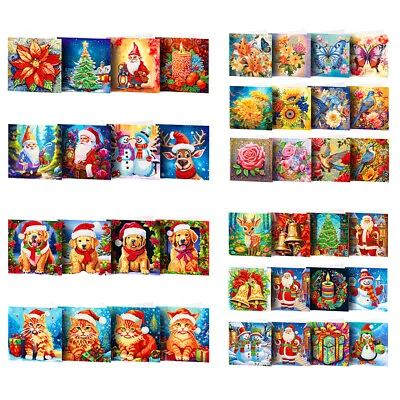 $17.69 • Buy DIY 5D Diamond Painting Christmas Greeting Card Holiday Party Arts Cards Gifts