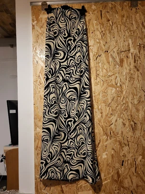 £9 • Buy Charlotte Halton Black And Cream Swirl Print Halterneck Dress 12