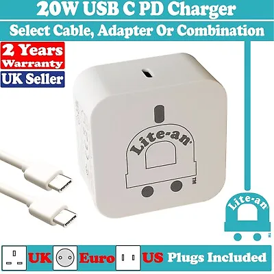 Charger For IPhone 15 15 Pro 15 Pro Max Fast Charging USB C Wall Plug Charger • £4.99