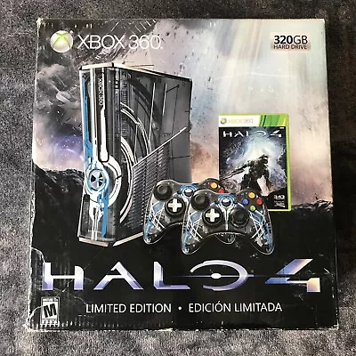 Xbox 360 Halo 4 Limited Edition Console In Box Controller Game Cords Tested • $403