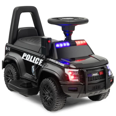 $77.95 • Buy 2-in-1 6V Kids Ride On Police Car Toddler Push Car W/ Megaphone & Siren Black