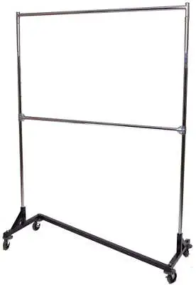 $118.04 • Buy Commercial Grade Rolling Z Garment Rack With Black Nesting Base, Double Bar And 