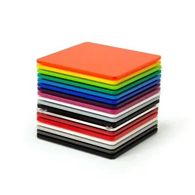 Plastic Coaster Acrylic Coasters Colour Kitchen Dining Table Square Mix & Match • £2.75