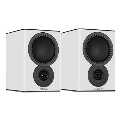 Mission QX-1 MKII Speakers Pair - White Bookshelf Stand Mount Compact Home Audio • £299