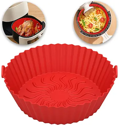 Air Fryer Silicone Liner Reusable Air Fryer Round Liner Accessories Non-Stick Ea • $9.40