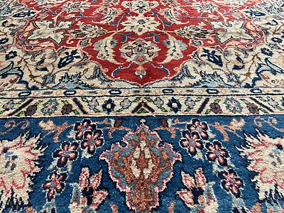 7x10 VINTAGE ORIENTAL RUG HAND-KNOTTED RED BLUE ANTIQUE Real Clean Handmade 6x10 • $1495