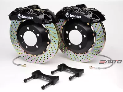 Brembo Front GT Big Brake 6Pot Caliper Black 355x32 Drill Disc Golf R32 V MkV • $4395