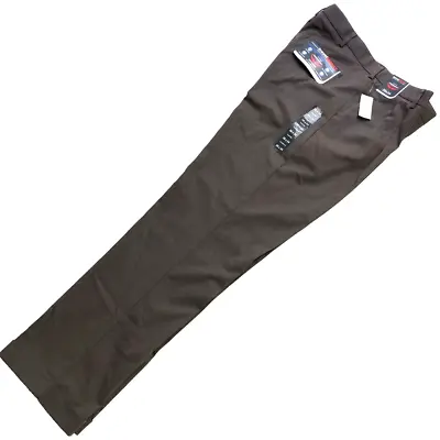 NEW ROUNDTREE&YORKE TravelSMART Pleat Front Mole Skin Brown Chino Khaki 38 X34  • $34