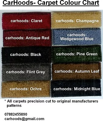 MG MGBGT MGCGT MGB MGC GT Carpet Set Carpets Choice Of Colours- NEW • $284.23