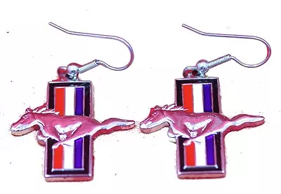 Ford Mustang Tri Bar Wire Dangle Earrings Sold Exclusively Here • $14.99