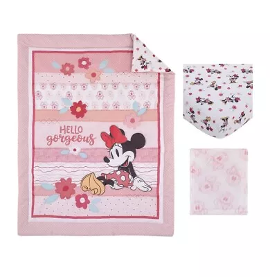 Minnie Mouse Baby Girl Crib Bedding Sets Pink • $22.50