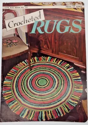 Vintage Crocheted Rugs Star Rug Book 93 1952  15 Pages • $9.99