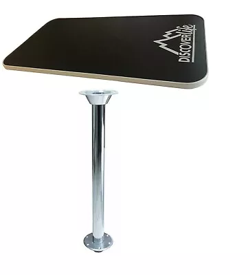 £59.99 • Buy Floor Island Free Stand Leg + TABLE Caravan Campervan DISCOVER LIFE BLK/GREY
