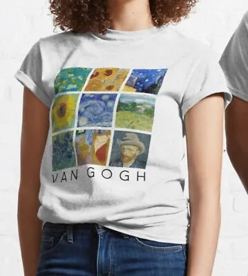 Van Gogh T Shirt - Gogh Collage - Art T Shirt - Sunflower - Almond Blossoms  • £12.95