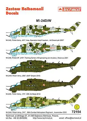 Techmod Decals 1/72 MIL Mi-24D/W HIND Russian Attack Helicopter • $9.50