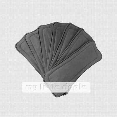 $89.99 • Buy Bulk 5-Layer Bamboo Charcoal Inserts Liners  35.5x13.5cm For Baby Cloth Nappies