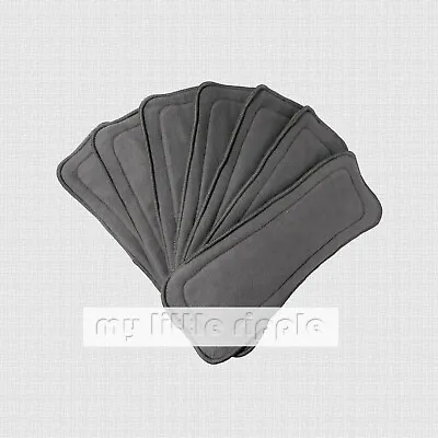 Bulk 5-Layer Bamboo Charcoal Inserts Liners  35.5x13.5cm For Baby Cloth Nappies • $34.99