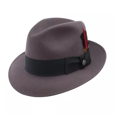 STETSON Men's Frederick Felt Fedora Hat With Ribbob Hatband - All Colors & Sizes • $104.99