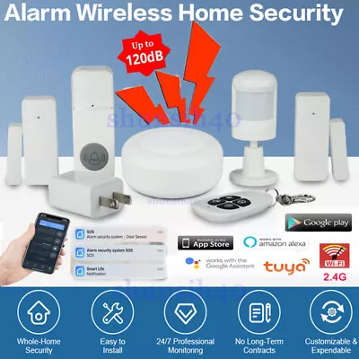 $54.96 • Buy Smart Security System WiFi Alarm APP Push And Calling Alarms Kit DIY Home Indoor
