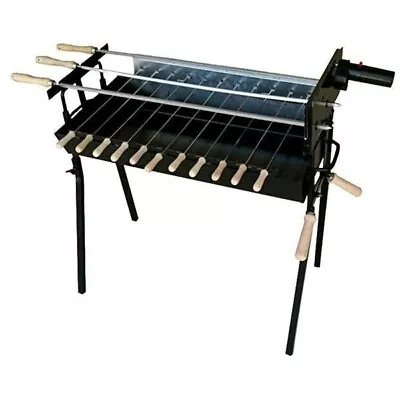 Cyprus BBQ Charcoal Rotisserie Barbecue Grill Modern Foukou Set And Motor • £194.97