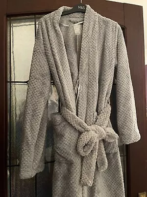 £5.50 • Buy M&S DRESSING GOWN Warm & Cosy Small. Supersoft. Grey