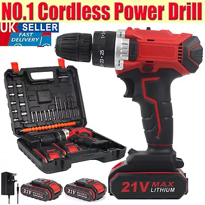 View Details 2 Batteries 21V Cordless Hammer Drill Set Electric Impact Driver Screwdriver UK • 55.98£