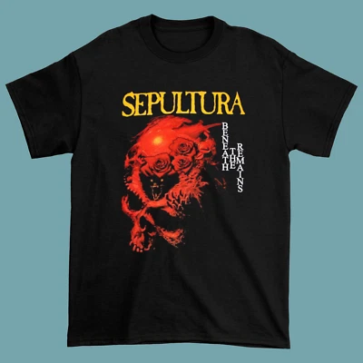 Sepultura Roots Band Black Short Sleeve T-Shirt – Men's Cotton Tee, Made In USA, HNG96
