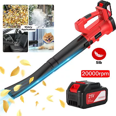 Cordless Leaf Blower 130 MPH 320CFM W/ Battery And Charger For Garden Lawn Care • $39.99