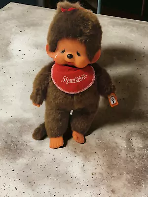 Vintage Monchhichi Sekiguchi Girl Monkey 17  Plush Doll Toy • $35