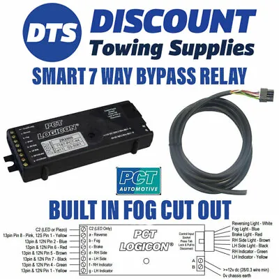 Motorhome 7 Way Bypass Relay PCT ZR2500 Towing Interface Inc Fog Cut Out • £30.95