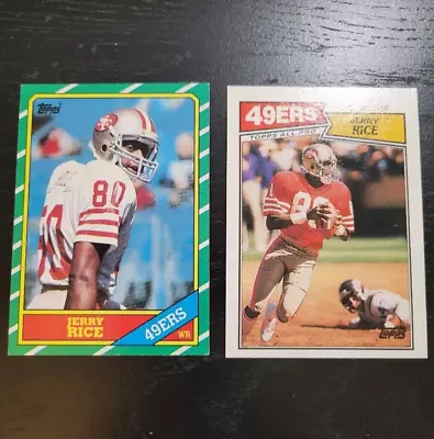 1986 Topps:  Jerry Rice R/C   #161 San Francisco 49ers   HOF + 87  G.O.A.T • $79