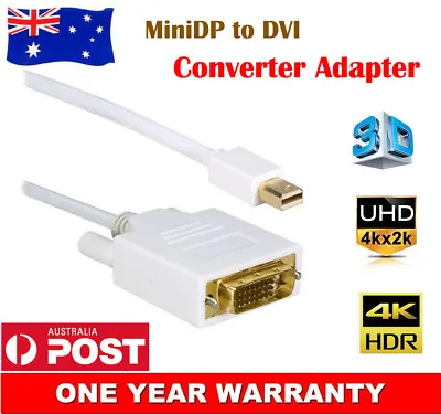 Mini Display Port DP Male To DVI Male M/M Adapter Cable Cord For MacBook Pro Air • $8.39