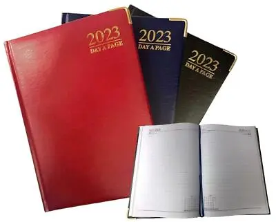 £3.49 • Buy 2023 A5, A4 Page A Day Diary Padded With Metal Corner Desk Diary Hardback Office