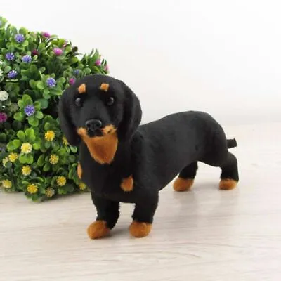 Dachshund Simulation Toy Dog Puppy Lifelike Stuffed Toy Pet Dog Handcrafted • £5.41