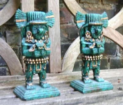 £125 • Buy Guatemala Mayan Aztec South American Statues Turquoise Stone