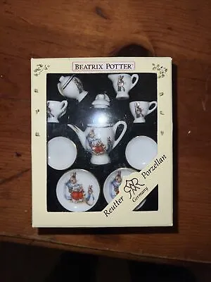 VTG Reutter Porcelain Germany Beatrix Potter 10 Pc Mini Tea Set RETIRED • $25