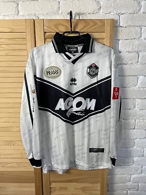 Lugano #14 Match Worn Jersey Home Football Shirt 2000 2001 Long Slv Errea Mens M • $149.99