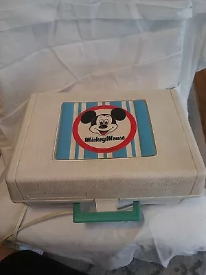 General Electric Disney Mickey Mouse Suitcase Record Player RPS1225 • $27