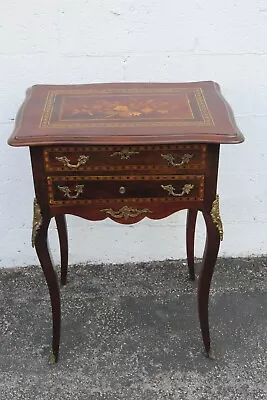 French 1800s Inlay Tall Nightstand Side End Bedside Sewing Table 5313 • $805.50