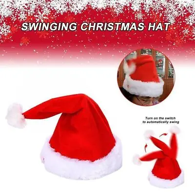 1x Christmas Xmas Novelty Santa Hat Cap For Musical Singing Moving Dancing Toys • £8.71
