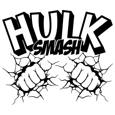 6.9  HULK SMASH Vinyl Decal Sticker Car Window Laptop Marvel Comic Fist Punch • £4.99