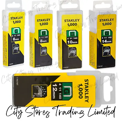 Stanley Staples 6mm 8mm 10mm 12mm 14mm Type G Heavy Duty Staples Gun Refills -B2 • £50.55