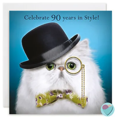 90th Birthday Card Men Women Friend Aunt Uncle Brother Great Grandad Nan Mum Dad • £3.30