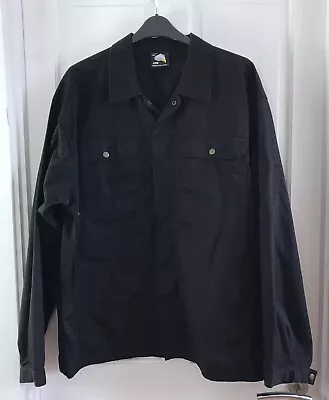 Men’s Black Canvas Jacket Size 4XL (52 Inch Chest) • £8.99