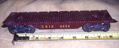 MARX #4528 Erie Flat Car For Tractors 8  METAL Wheel Original O SCALE • $17.85