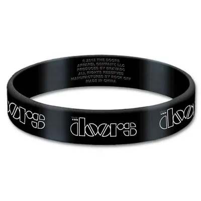 The Doors Black Wristband Gummy Rubber Bracelet Band Logo Name Gift Official • £3.95