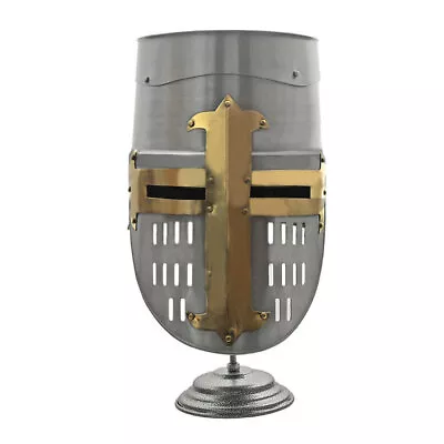 Decorative Crusader Helmet With Stand Medieval Armor This Is Handmade Crusad... • $78.99