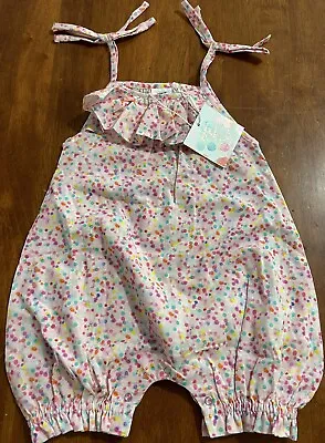 Baby Girls Walnut Melbourne Pink Confett Print Playsuit Jumpsuit Size 0 BNWT • $7.99