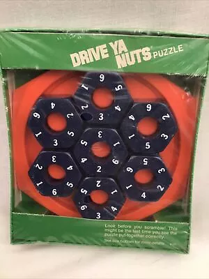 NEW & Sealed DRIVE YA NUTS Puzzle Challenge Game Milton Bradley 1980 Ages 8+ • $21.99