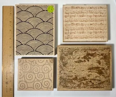 Large Versatile Background Or Under-Layer Patterned RubberStamps (pre-owned) • $6.99